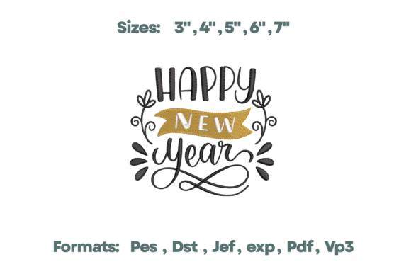 Review: Happy New Year Gold Banner Design
