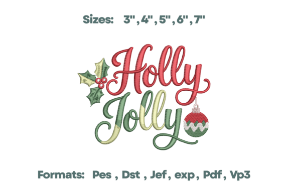 Review: Holly Jolly Ornament Script Embroidery