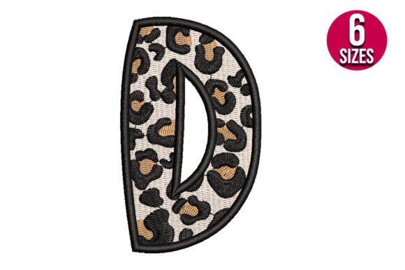 Review: Leopard Print Alphabet Letter D for Apparel