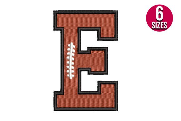 Reviewing Football Font Alphabet Letter E for Apparel
